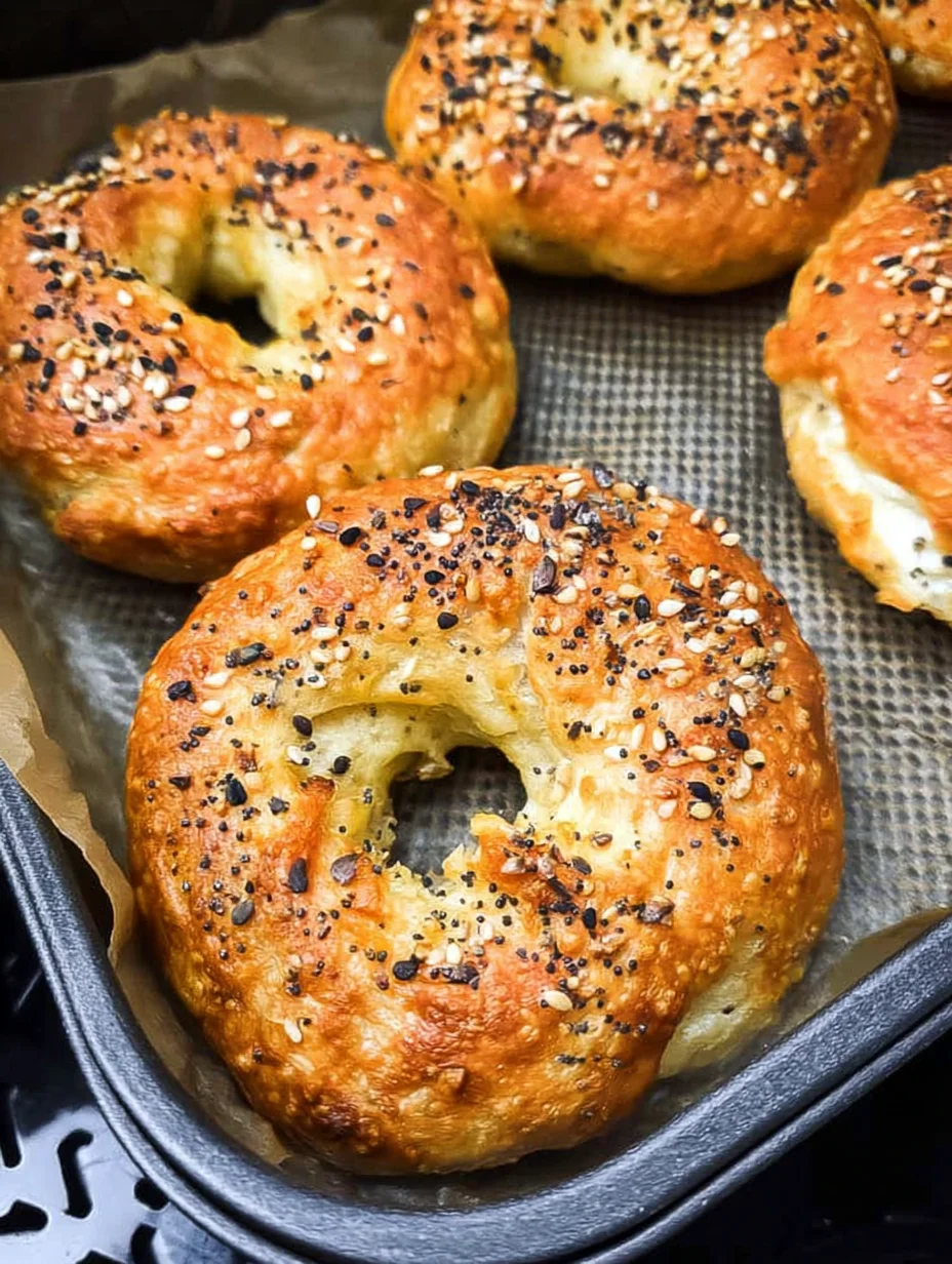 Air Fryer Protein Bagels