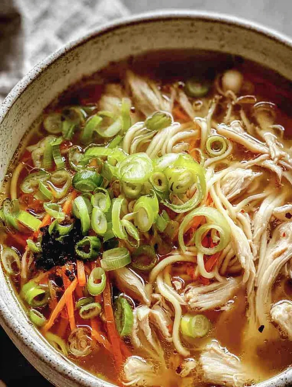 Aromatic Ginger Scallion Chicken Noodle Soup