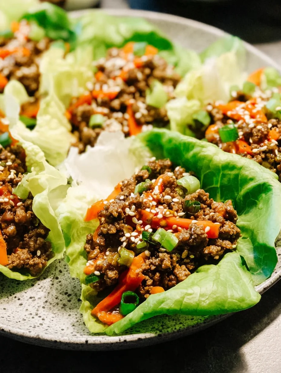 Asian Style Ground Beef Lettuce Wraps