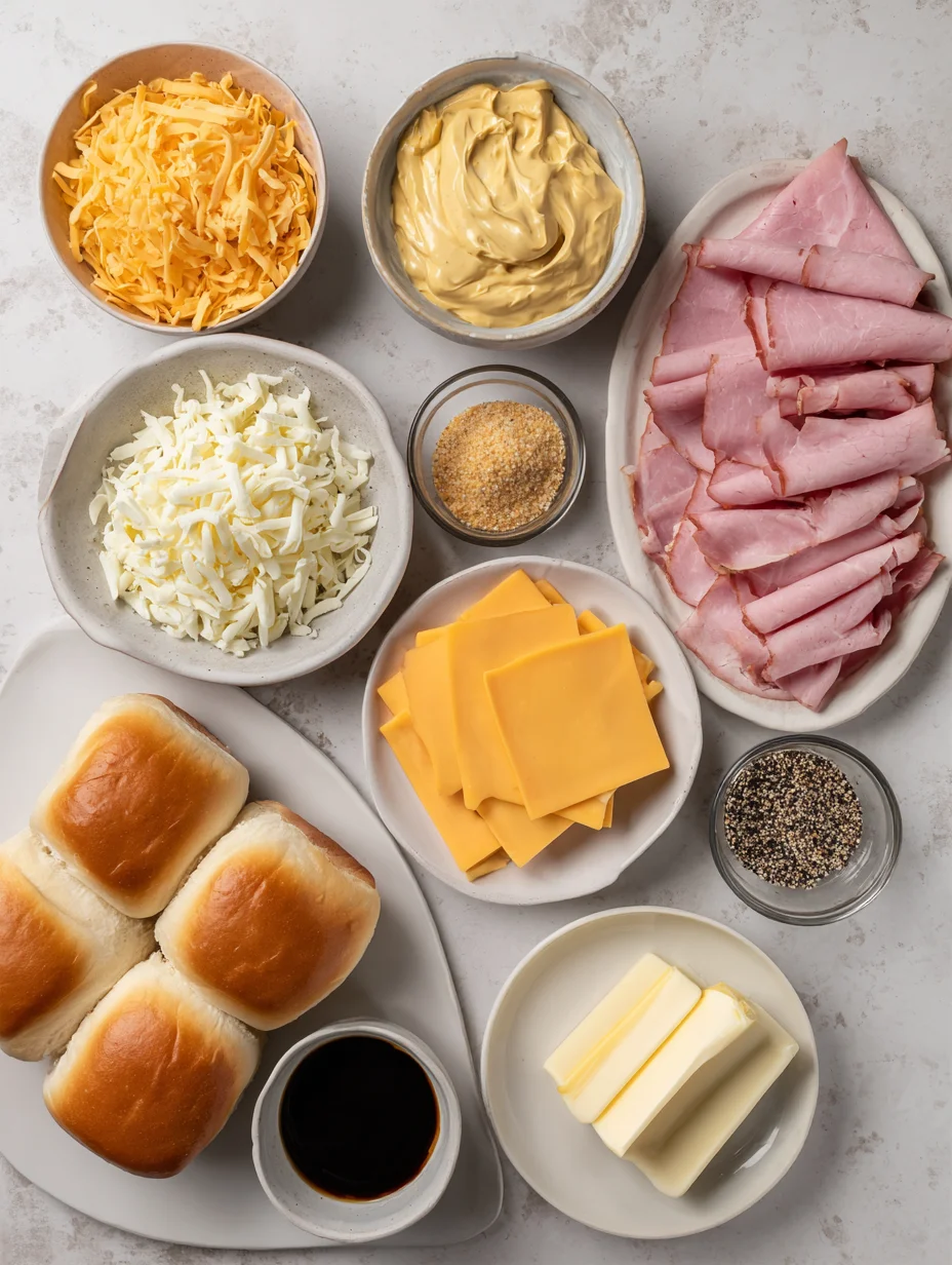 Baked Ham and Cheese Sliders