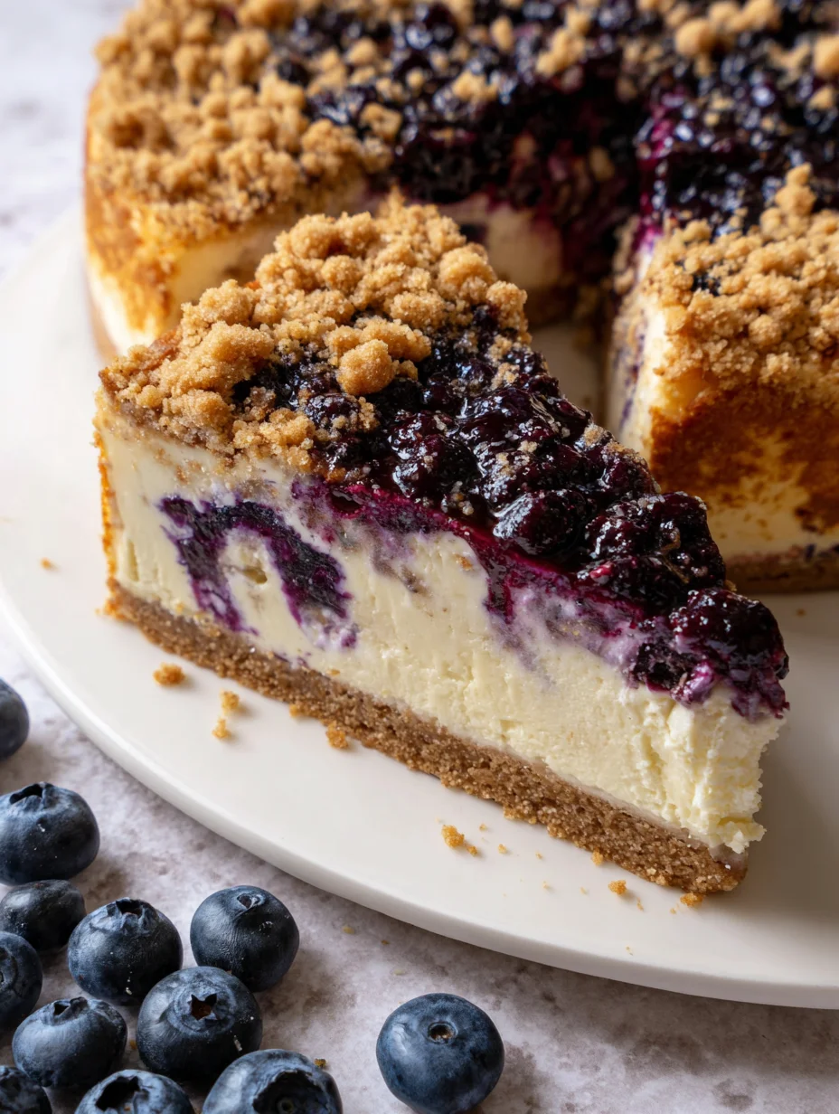 Blueberry Crumble Cheesecake