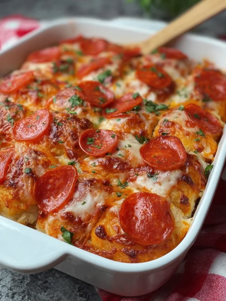 Bubble Up Biscuit Pizza Casserole