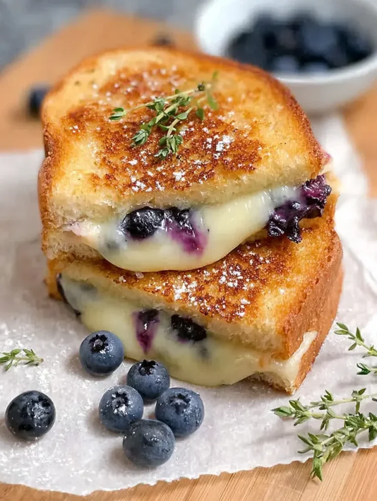 Crispy Blueberry Grilled Cheese