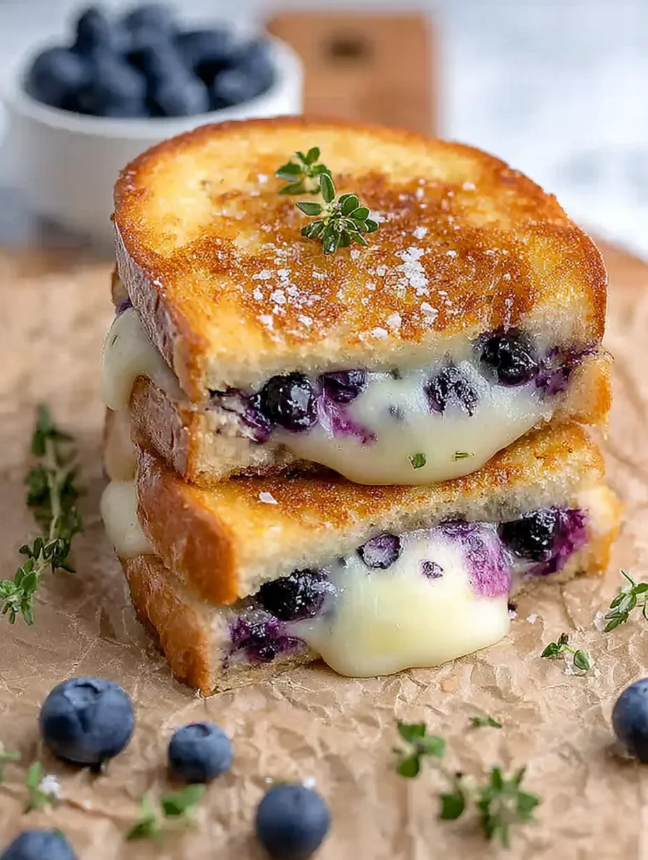 Crispy Blueberry Grilled Cheese