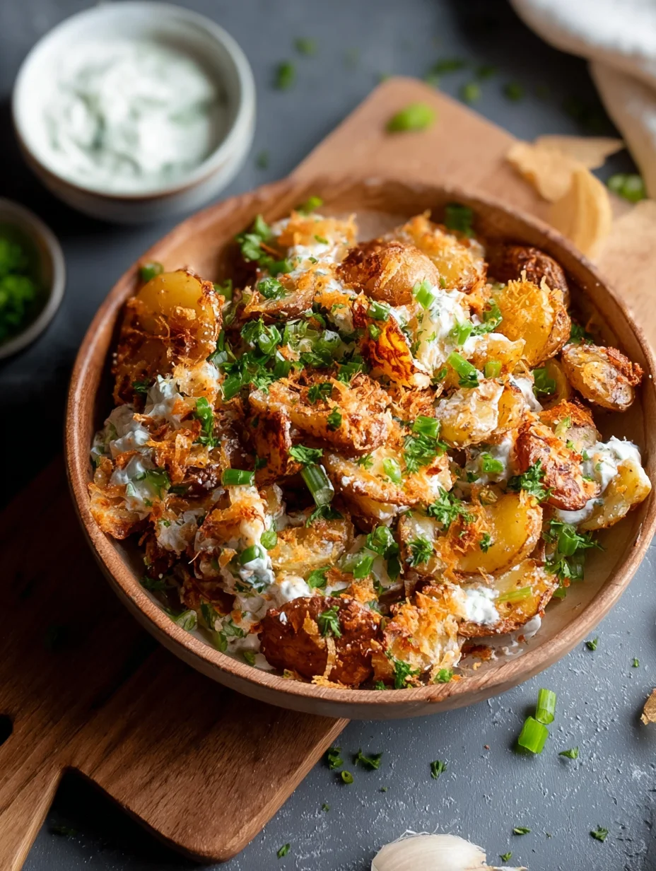 Crispy Smashed Potato Salad
