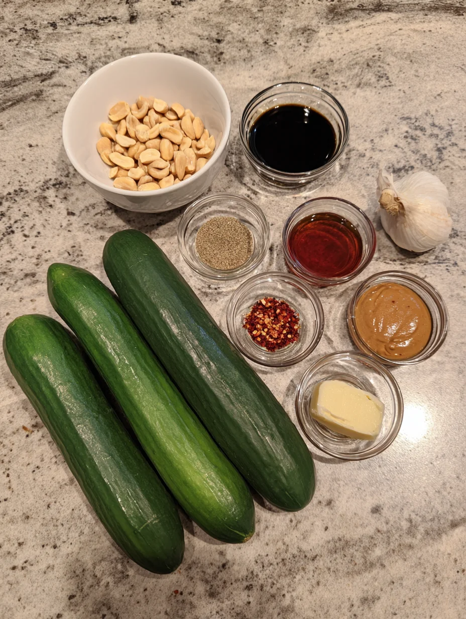 Cucumbers in Spicy Peanut Sauce
