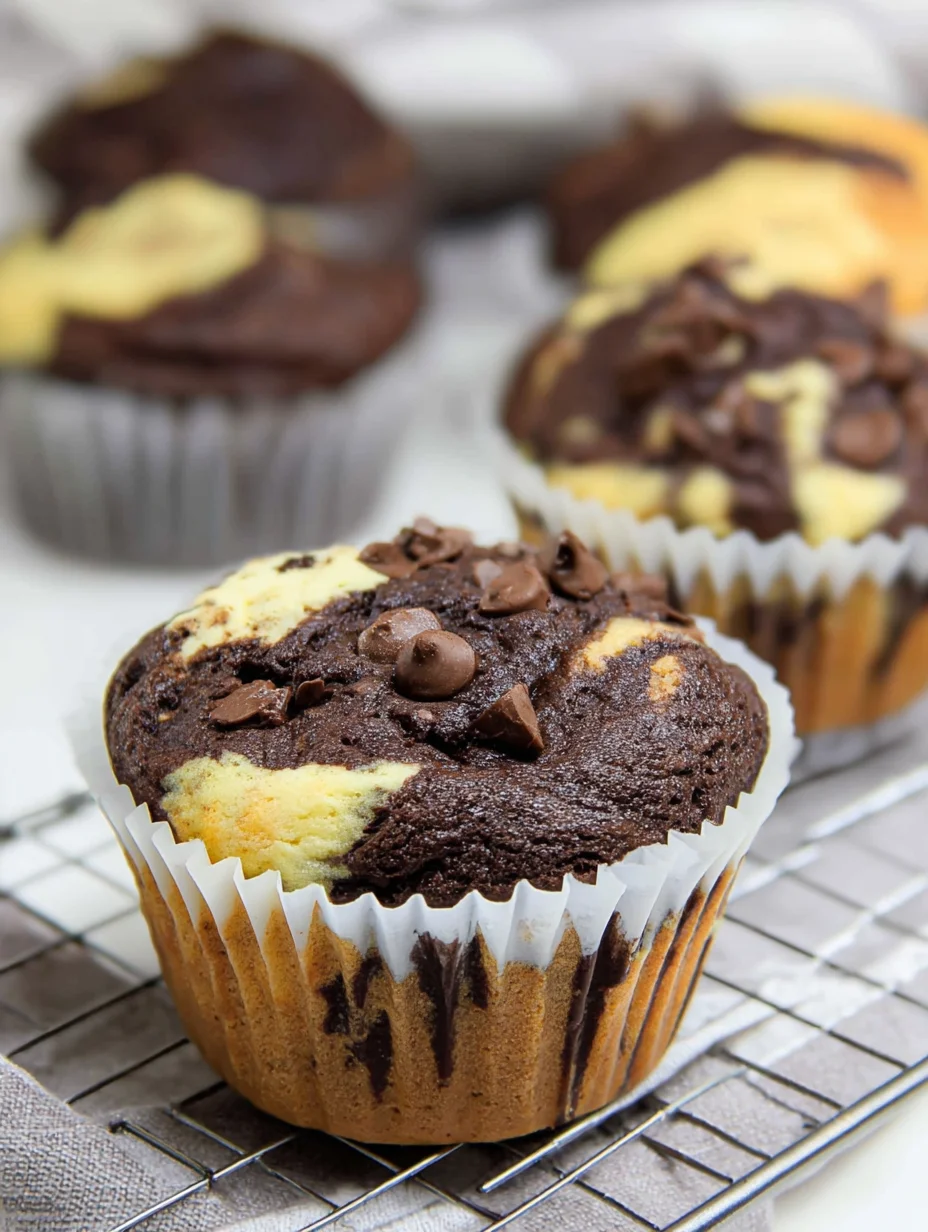 Double Chocolate Cheesecake Muffins