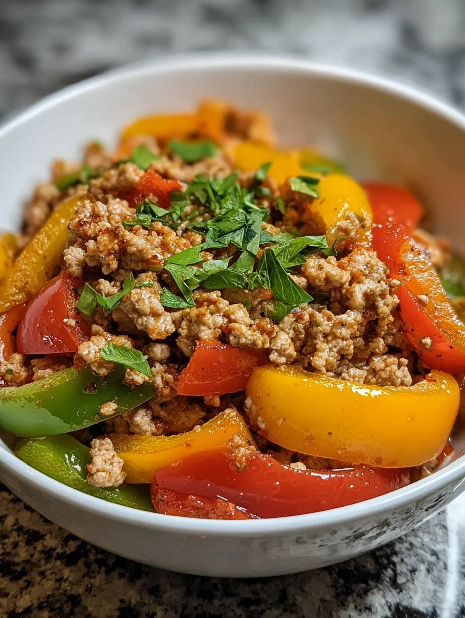 Ground Turkey and Peppers