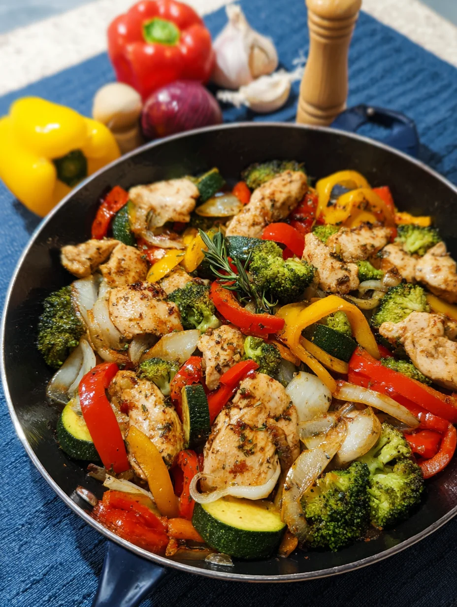 Healthy Chicken and Vegetables Skillet