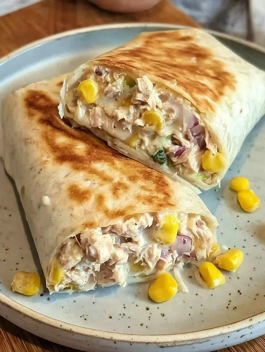 Healthy Tuna Melt Wrap