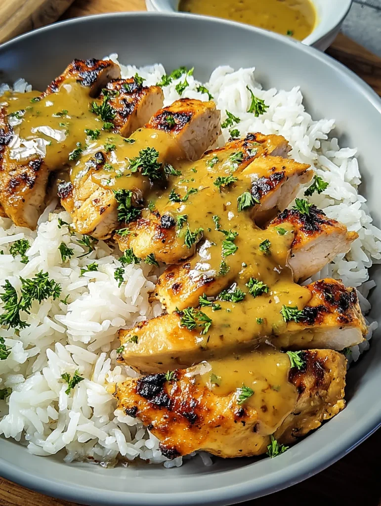 Honey Mustard Chicken with Rice