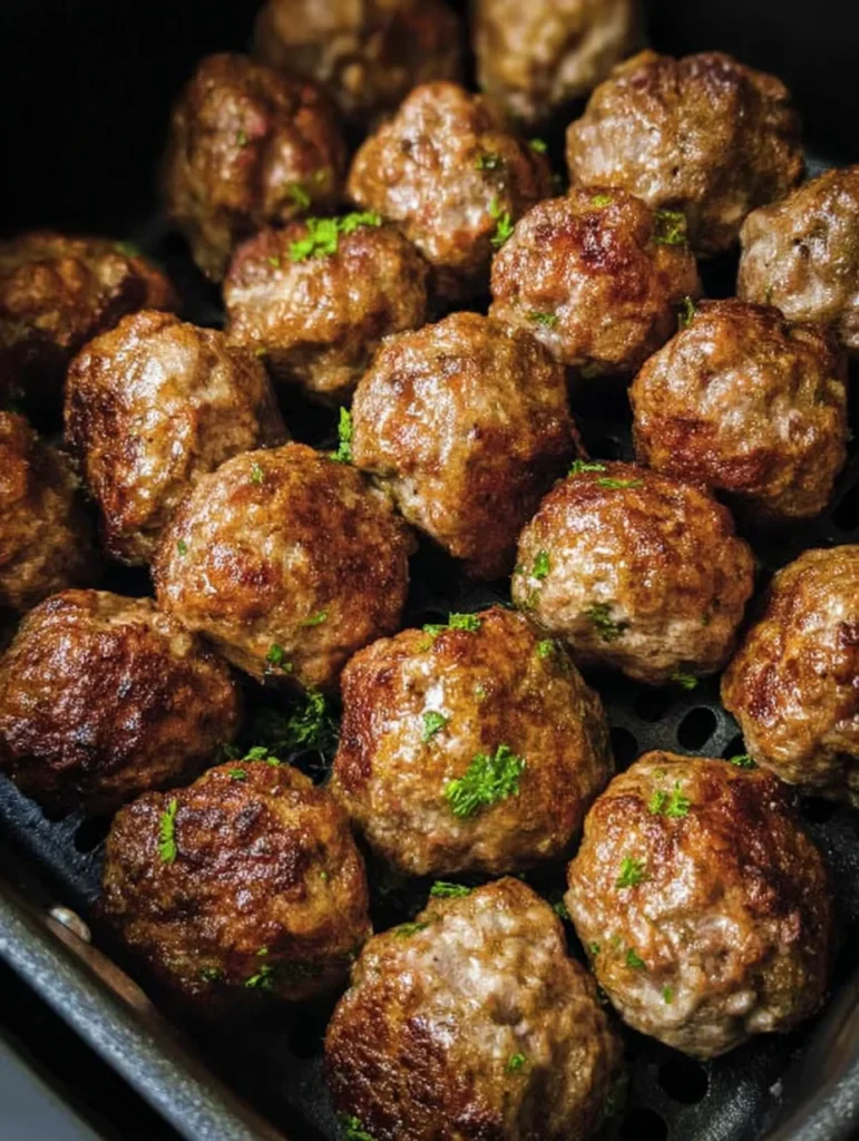 Juicy Air Fryer Meatballs