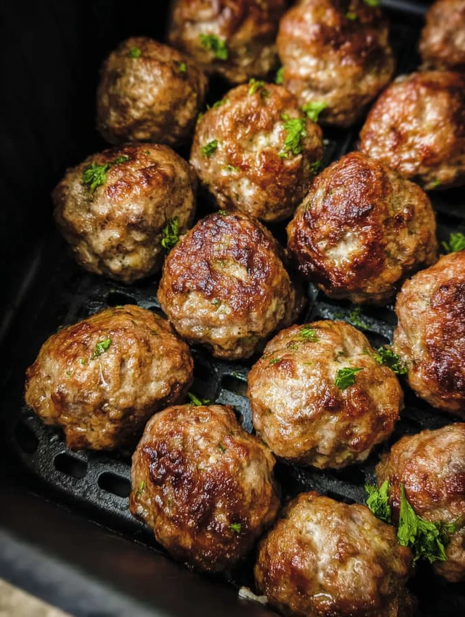 Juicy Air Fryer Meatballs