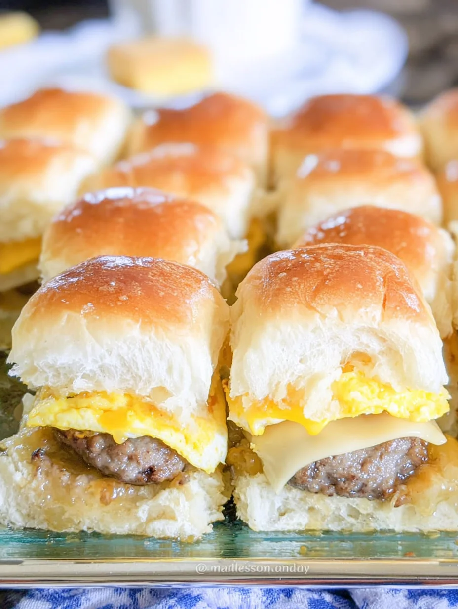 Sausage Egg and Cheese Breakfast Sliders
