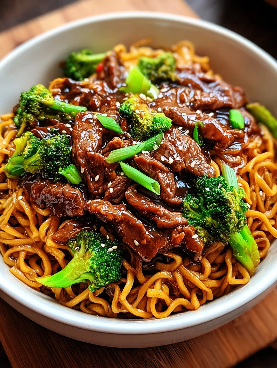 Sticky Beef Noodles