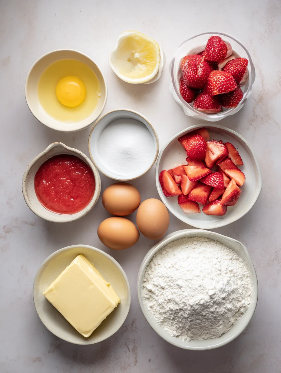 Strawberry Lemon Blondies