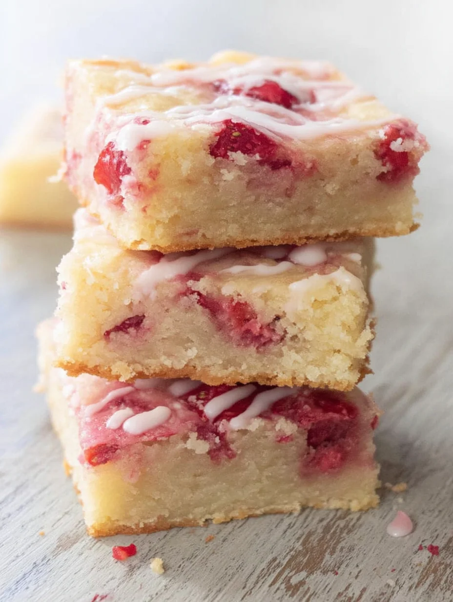 Strawberry Lemon Blondies
