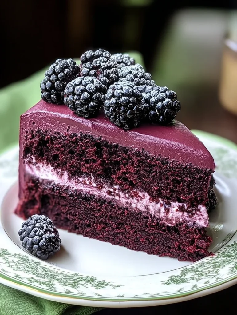 Indulge in Irresistible Blackberry Velvet Cake Bliss