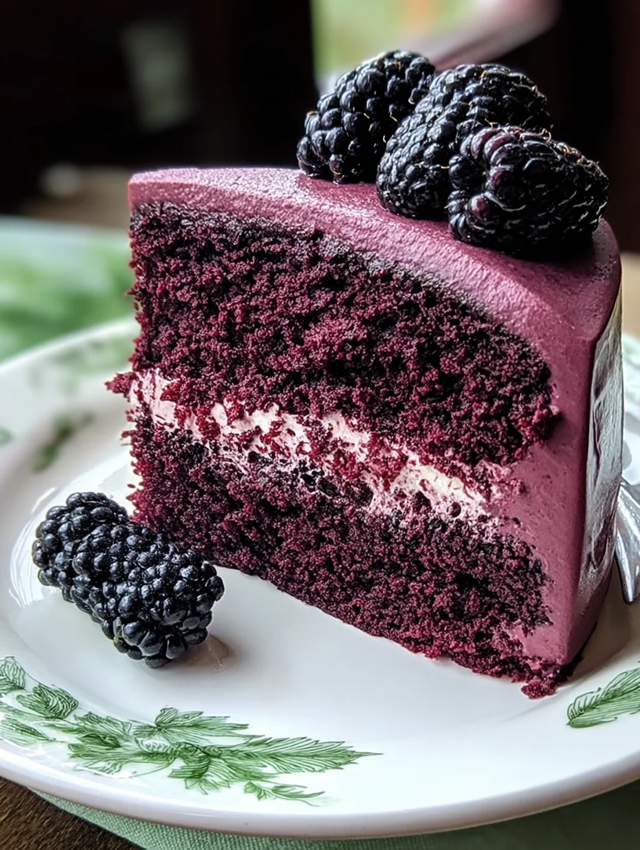 Blackberry Velvet Cake