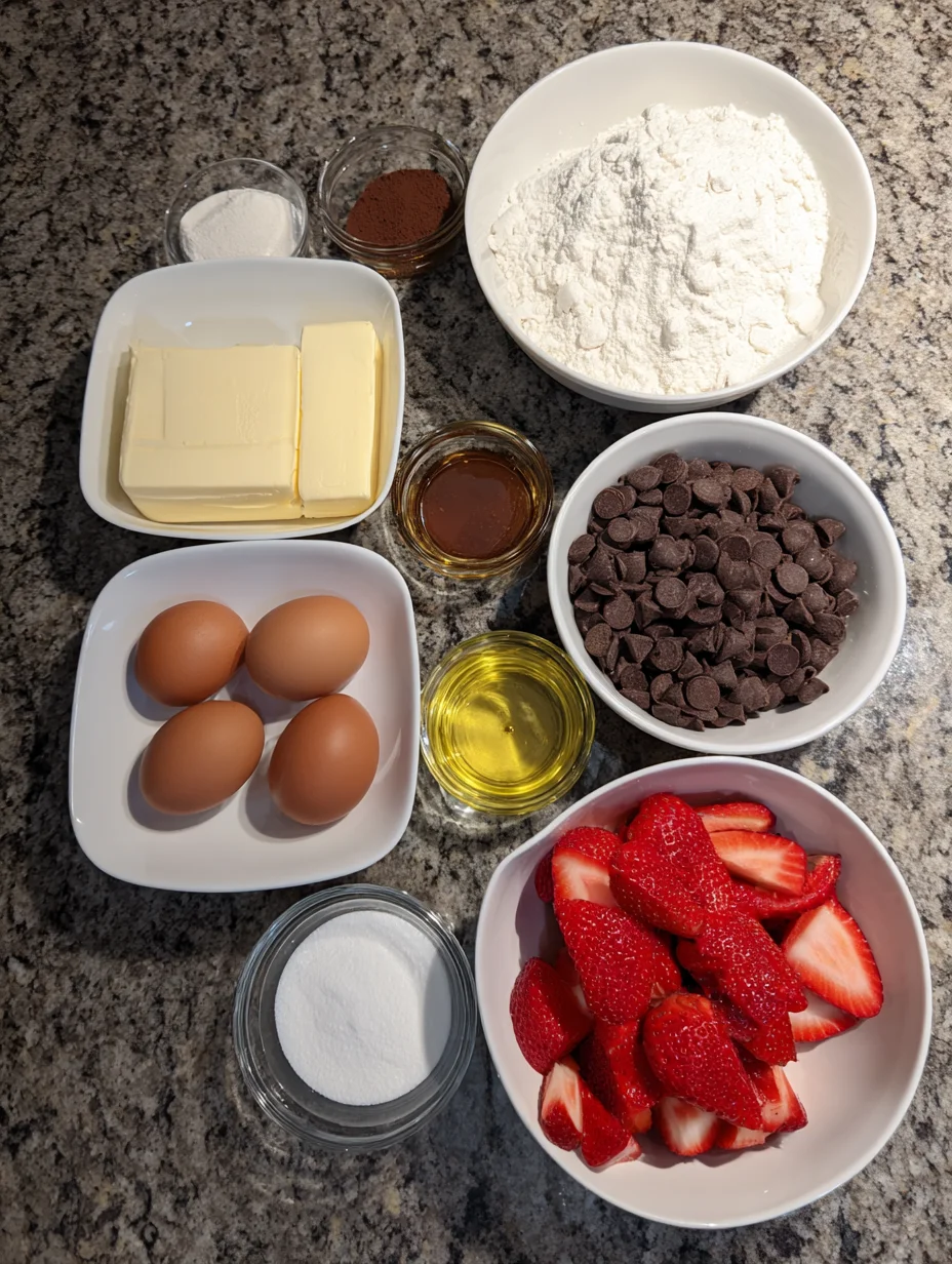 Chocolate Covered Strawberry Brownies