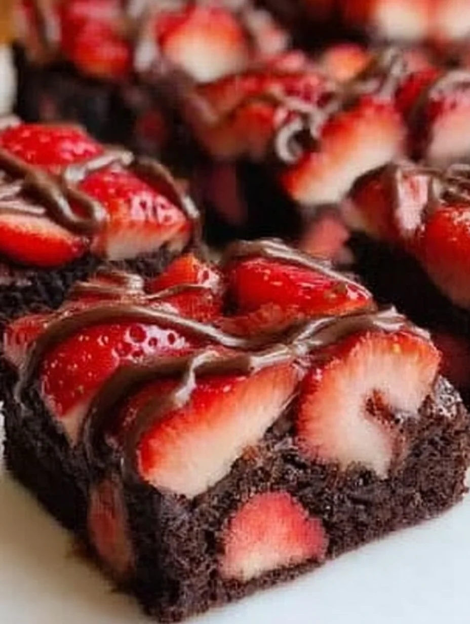 Chocolate Covered Strawberry Brownies