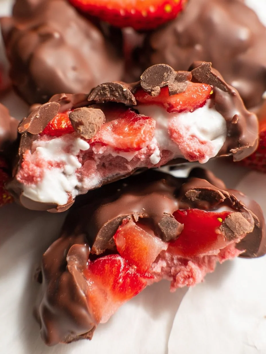 Chocolate Strawberry Yogurt Clusters
