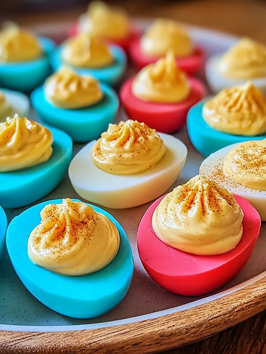 Colored Easter Deviled Eggs