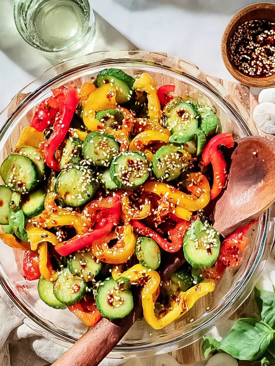 Cucumber Bell Pepper Salad