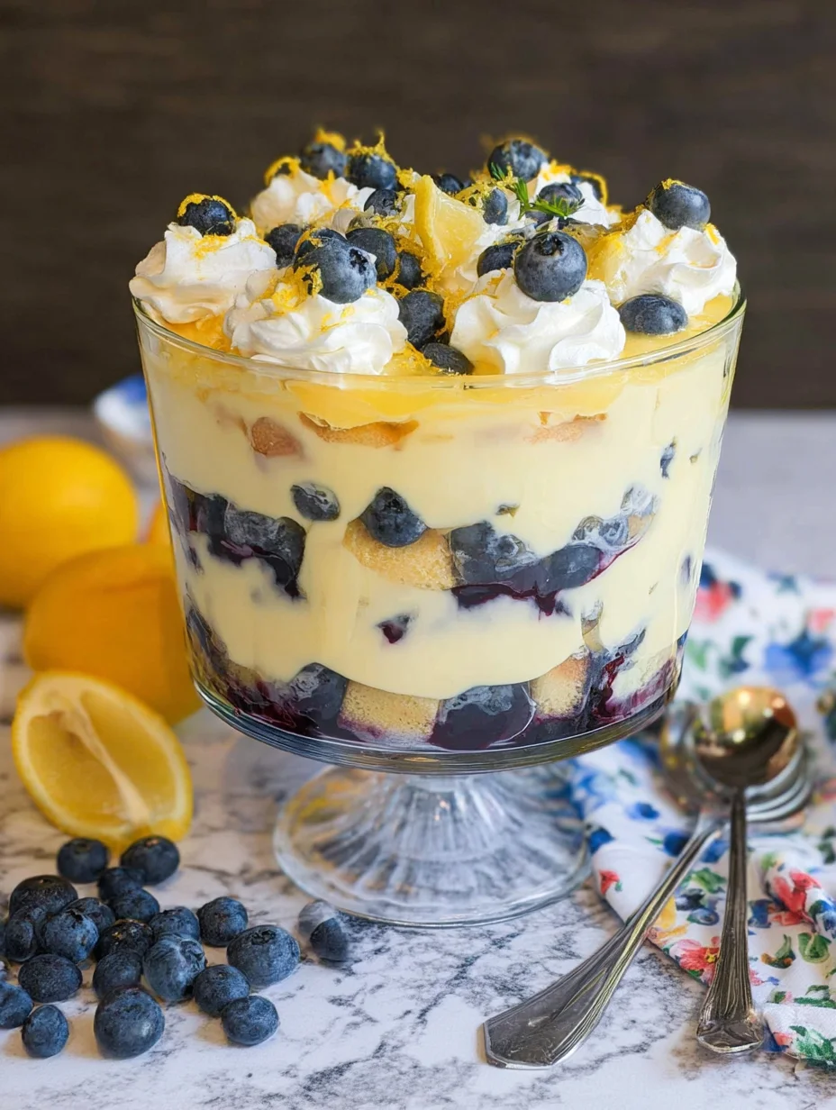 Easy Lemon Blueberry Trifle