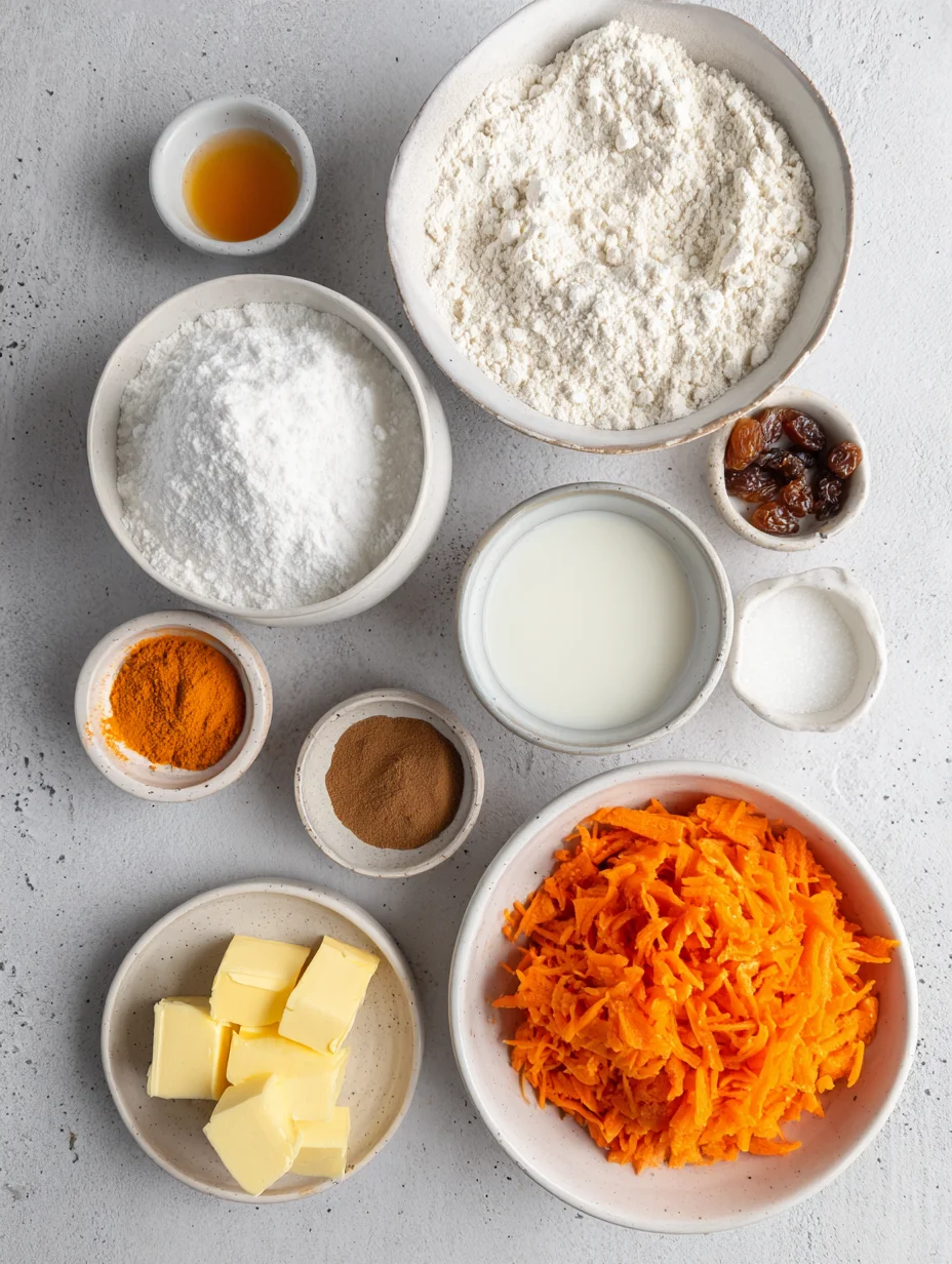 Fluffy Easter Carrot Cake Scones