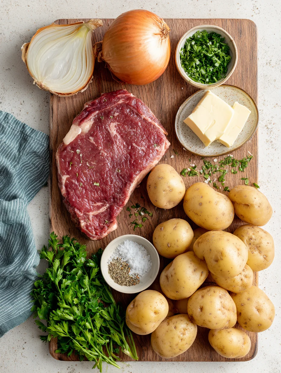 Garlic Butter Steak and Potato Foil Packets