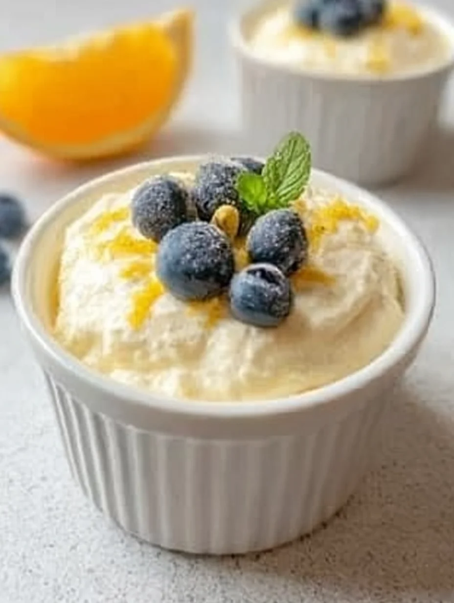 High Protein Lemon Cottage Cheese Pudding