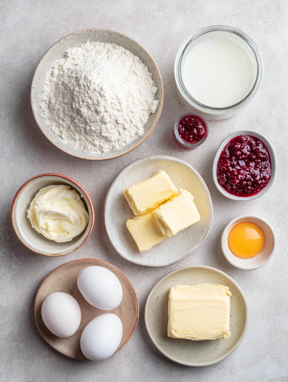 Raspberry and Rose Cheesecake Buns
