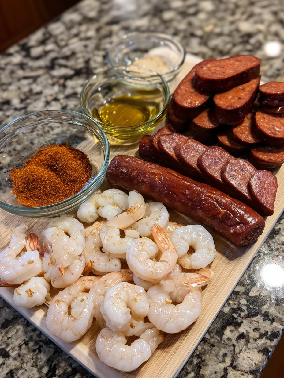 Sausage and Shrimp Kabobs