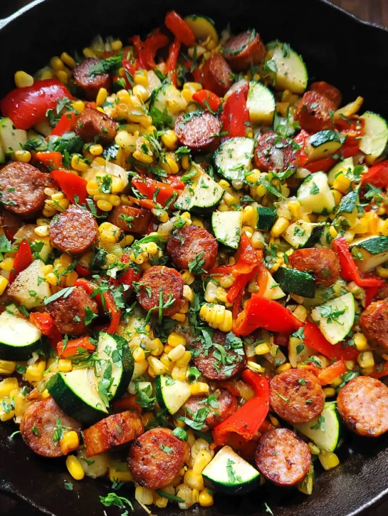 Sausage and Veggies Skillet - 30 Minute, One-Pan Meal