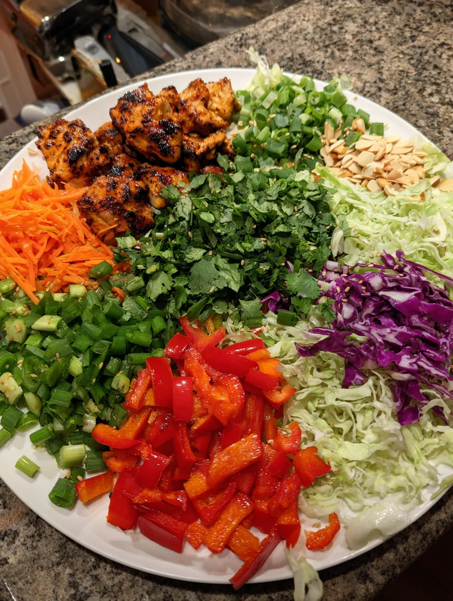 Sesame Chicken Cabbage Crunch Salad