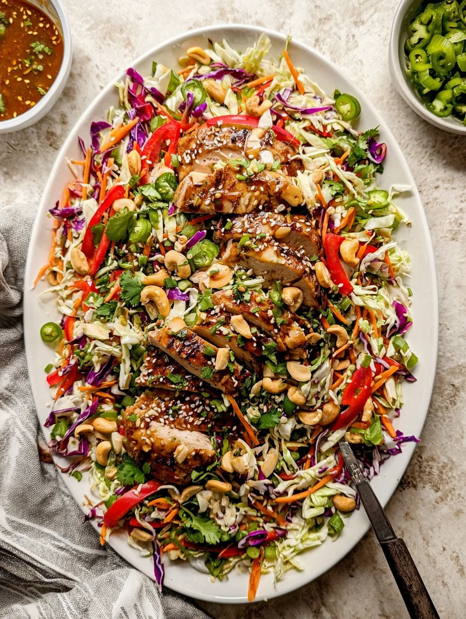 Sesame Chicken Cabbage Crunch Salad